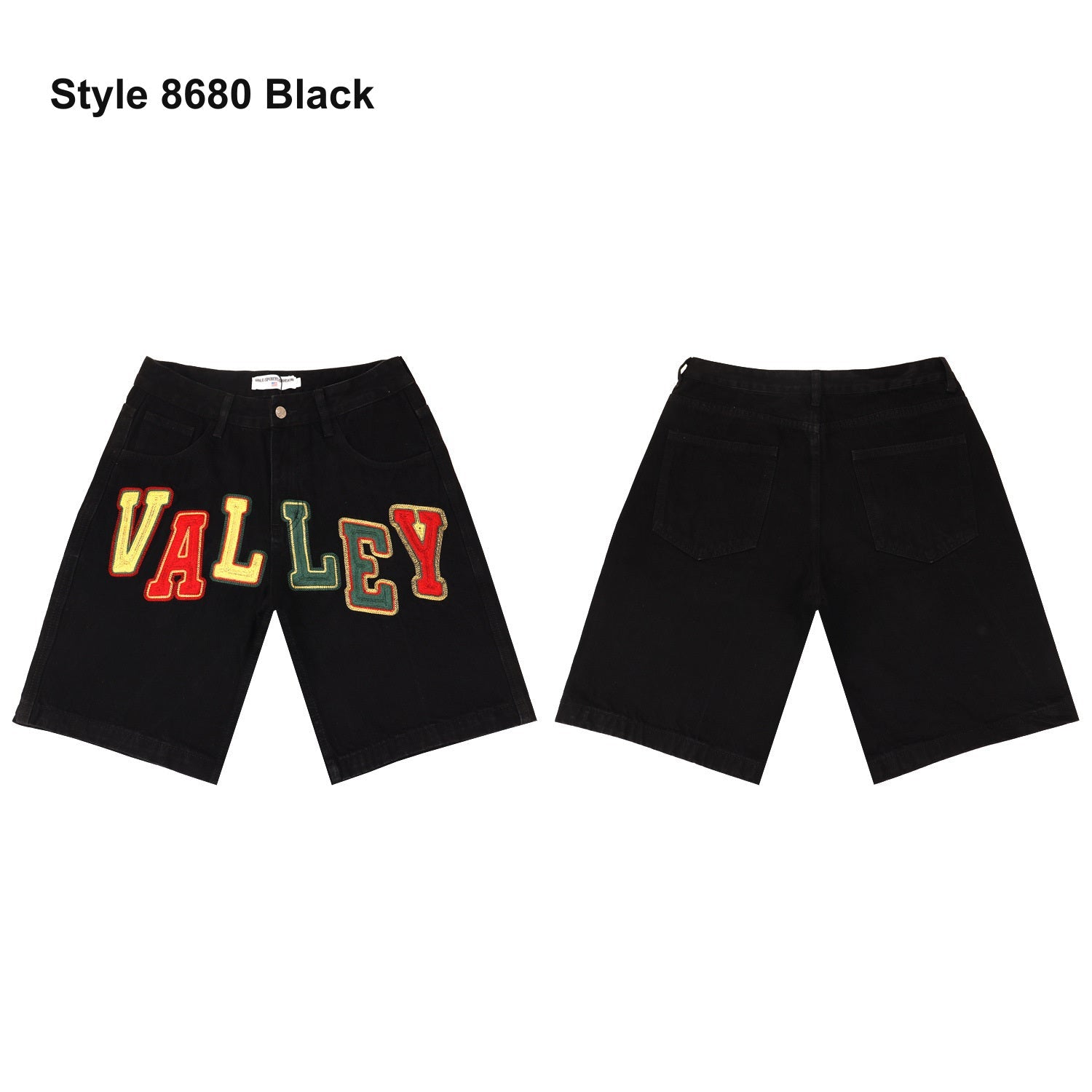 Men's denim shorts – Style 8680 Black