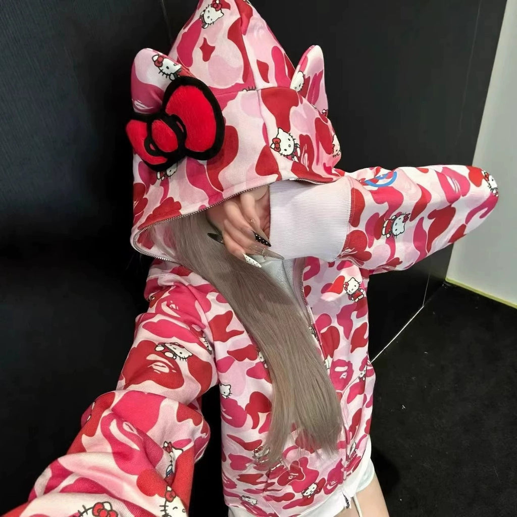 Kuromi hello kitty oversized hoodie g2