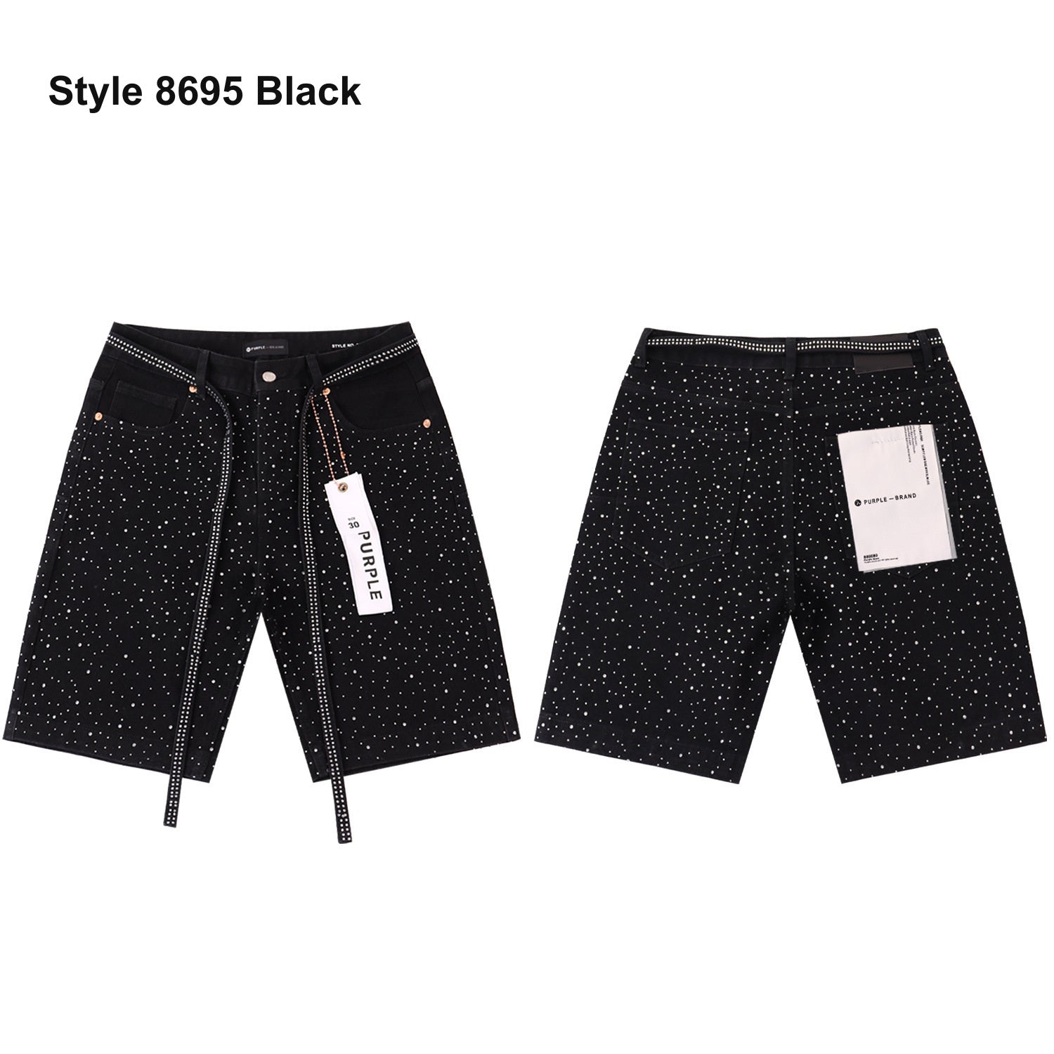 Men's denim shorts – Style 8695 Black