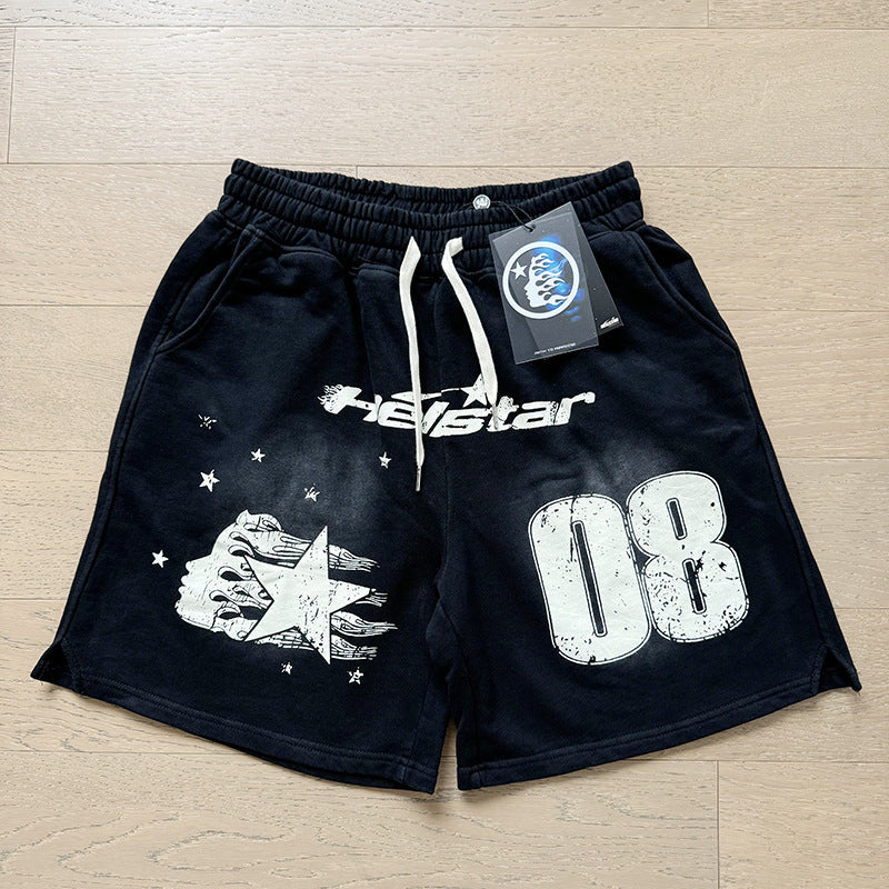 Washed Vintage Casual Shorts 2026 Summer New European and American Trendy Brand Five-Point Shorts（2）