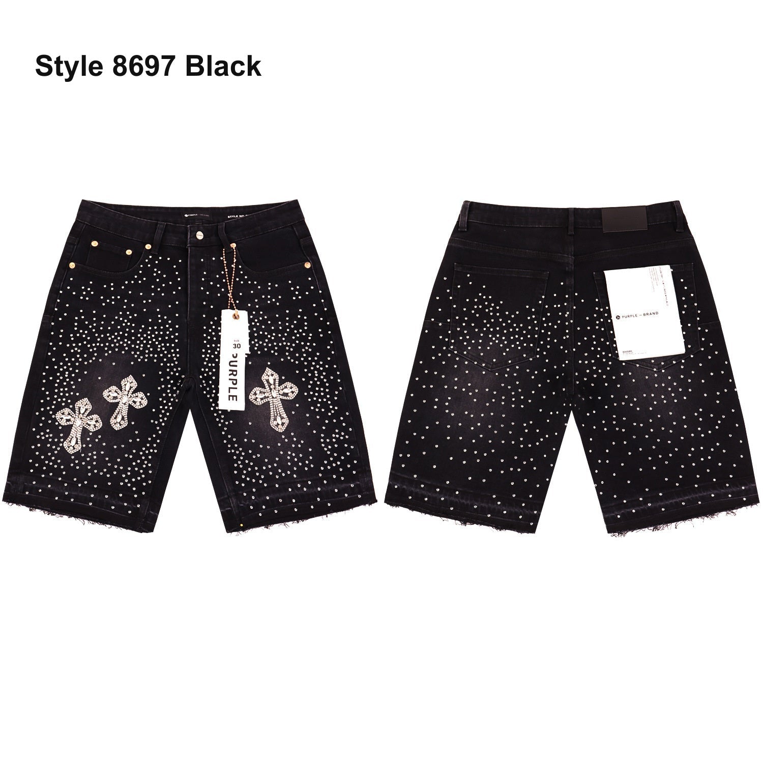 Men's denim shorts – Style 8697 Black