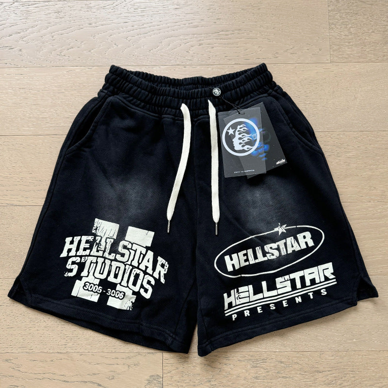 Washed Vintage Casual Shorts 2026 Summer New European and American Trendy Brand Five-Point Shorts（2）