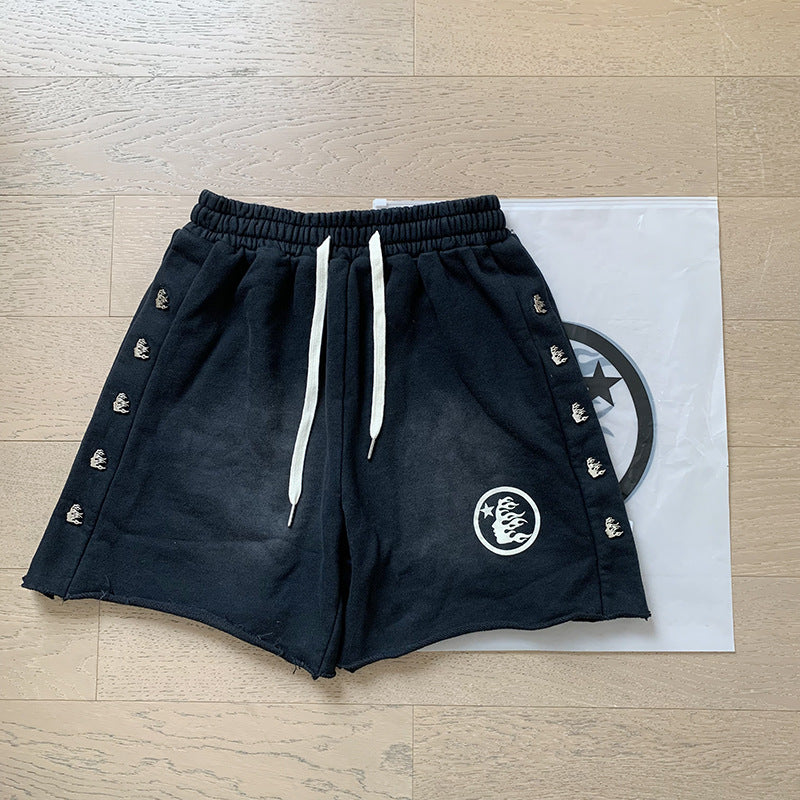 Washed Vintage Casual Shorts 2026 Summer New European and American Trendy Brand Five-Point Shorts