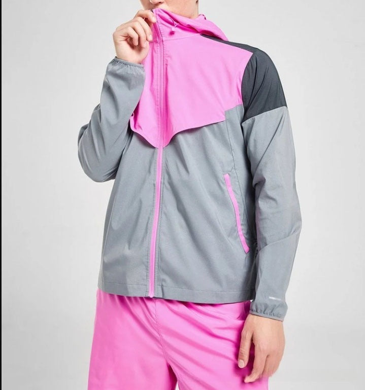 Gmabcd New Model NK Same Style Sports Breathable Color Block Jacket Casual Quick-Dry Hiking Set