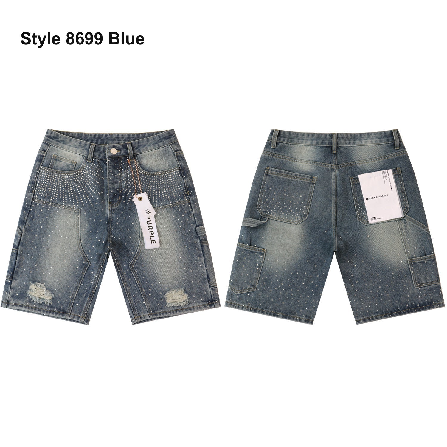 Men's denim shorts – Style 8699 Blue