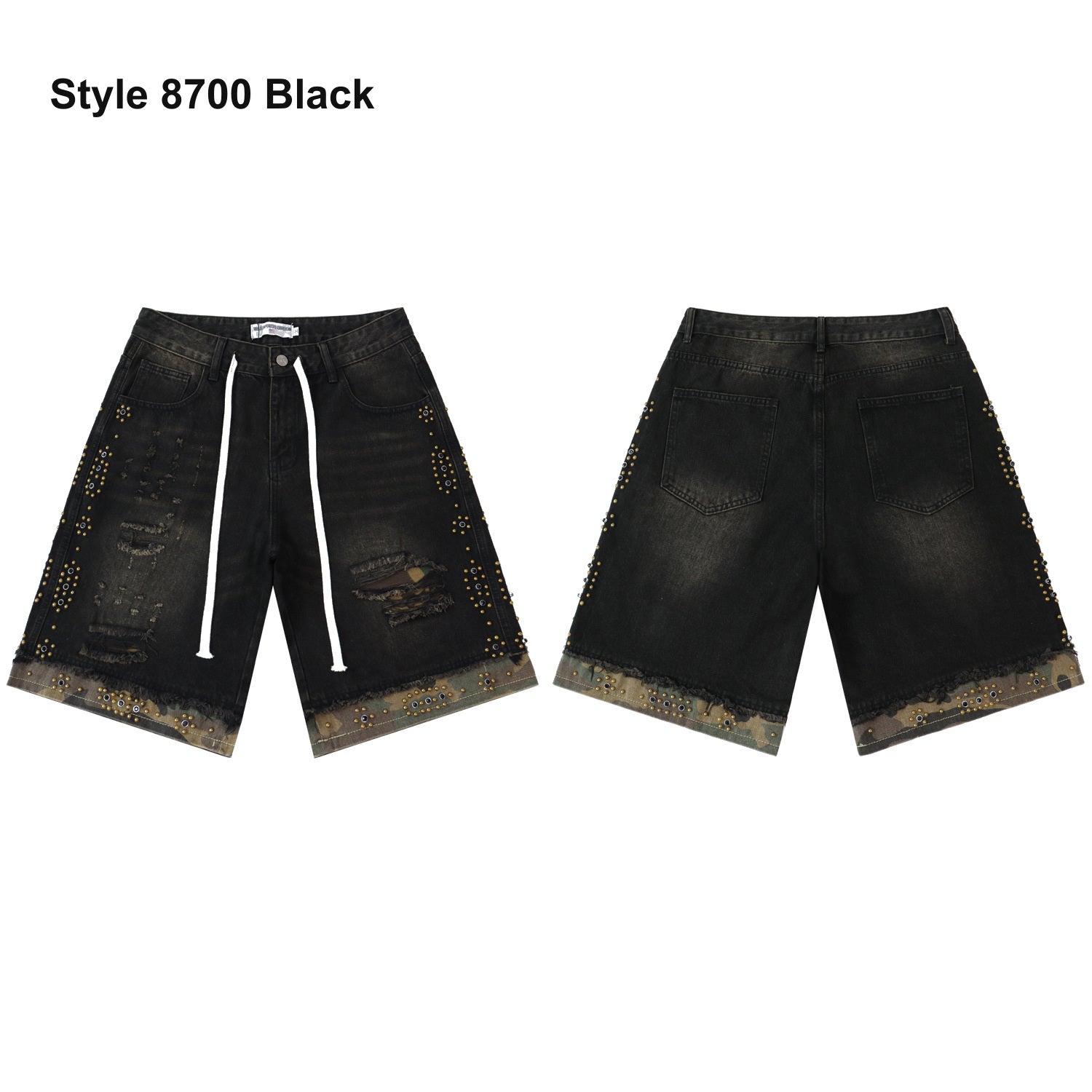 Men's denim shorts – Style 8700 Black