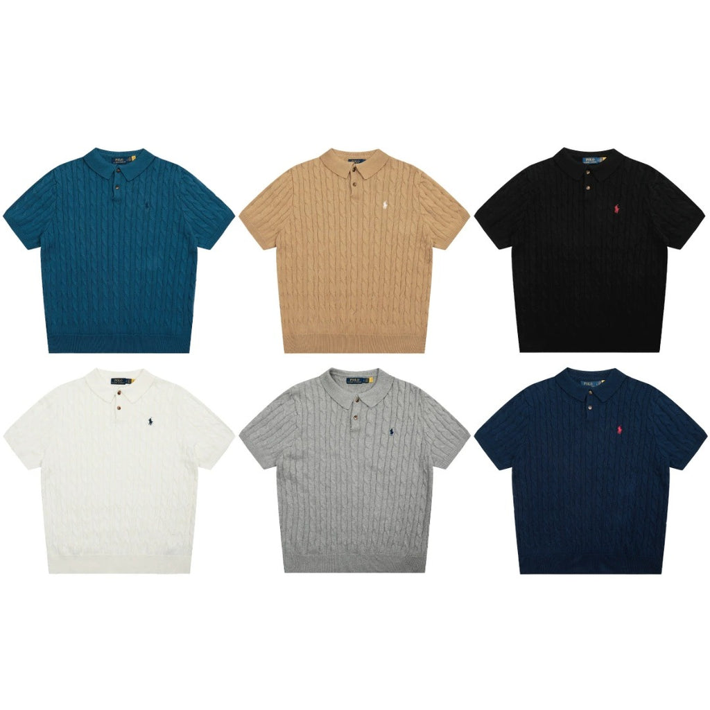 Ralph style pony logo embroidered polo knit g1
