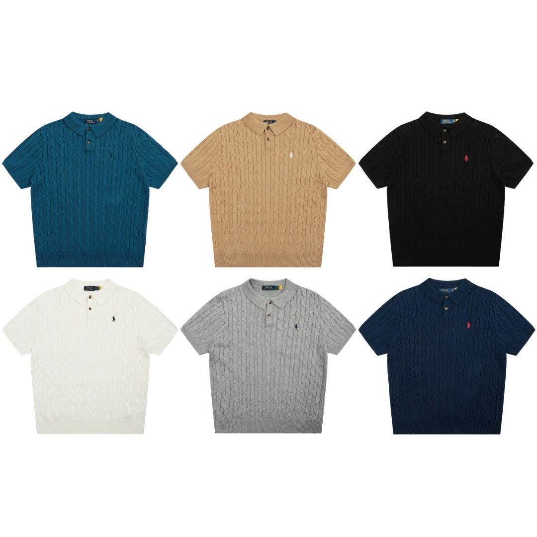 Ralph style pony logo embroidered polo knit g1