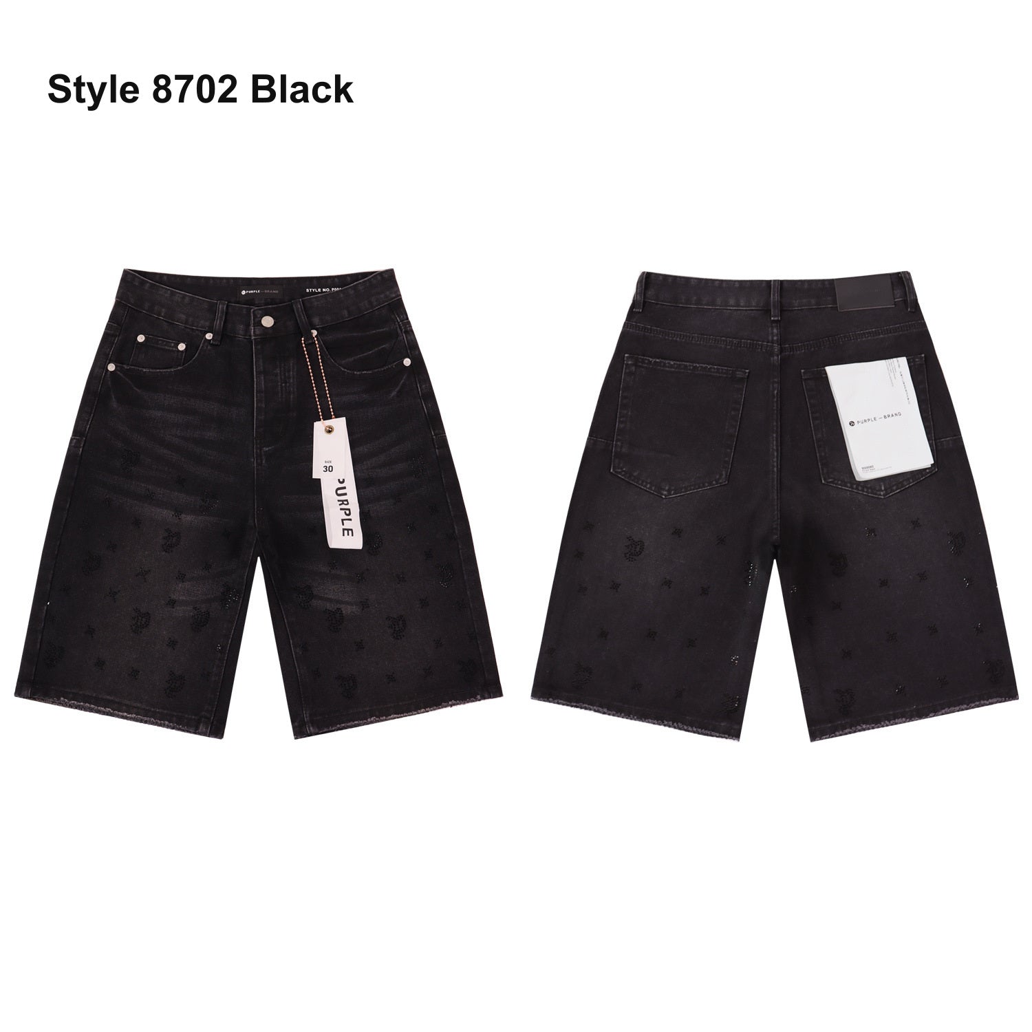Men's denim shorts – Style 8702 Black