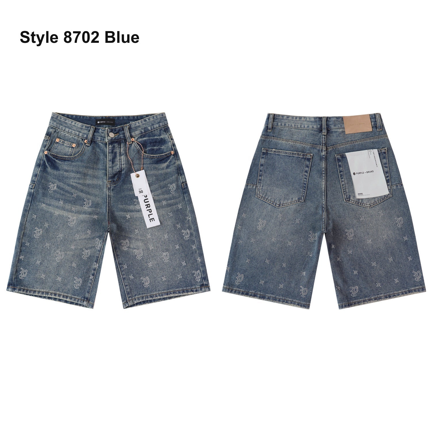 Men's denim shorts – Style 8702 Blue