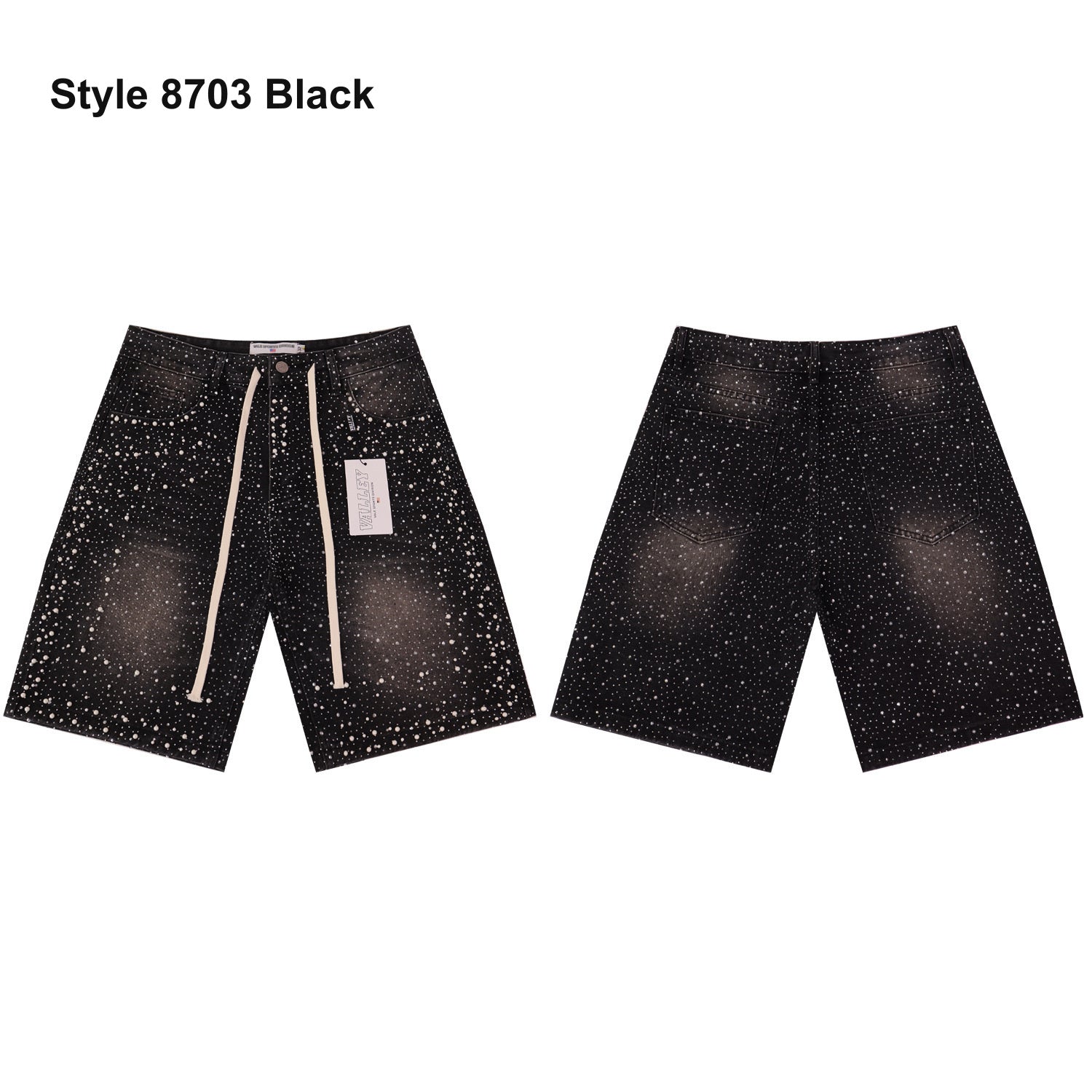 Men's denim shorts – Style 8703 Black