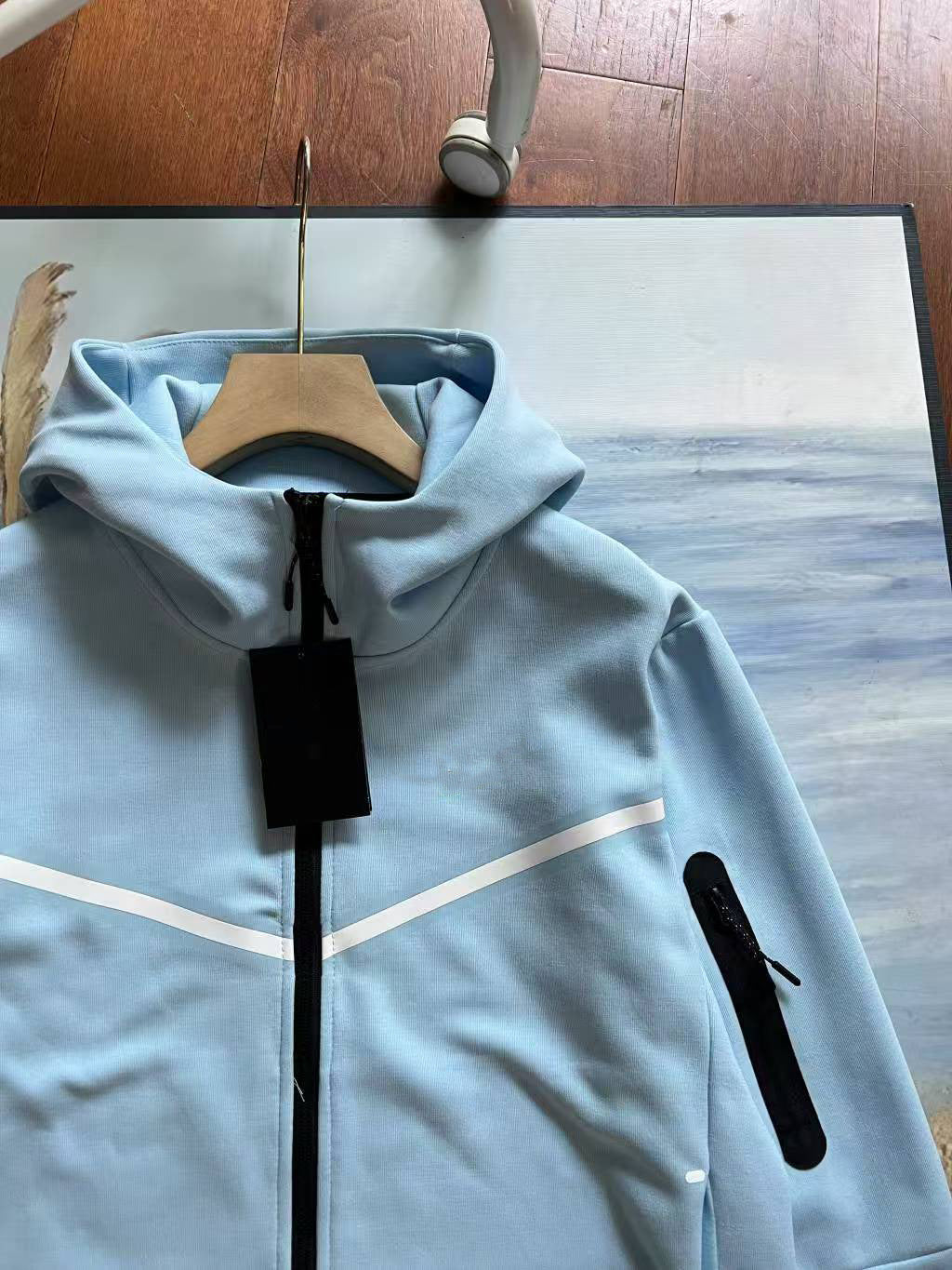GMabcd 2025 slim fit men's casual sports hooded jacket with side zipper