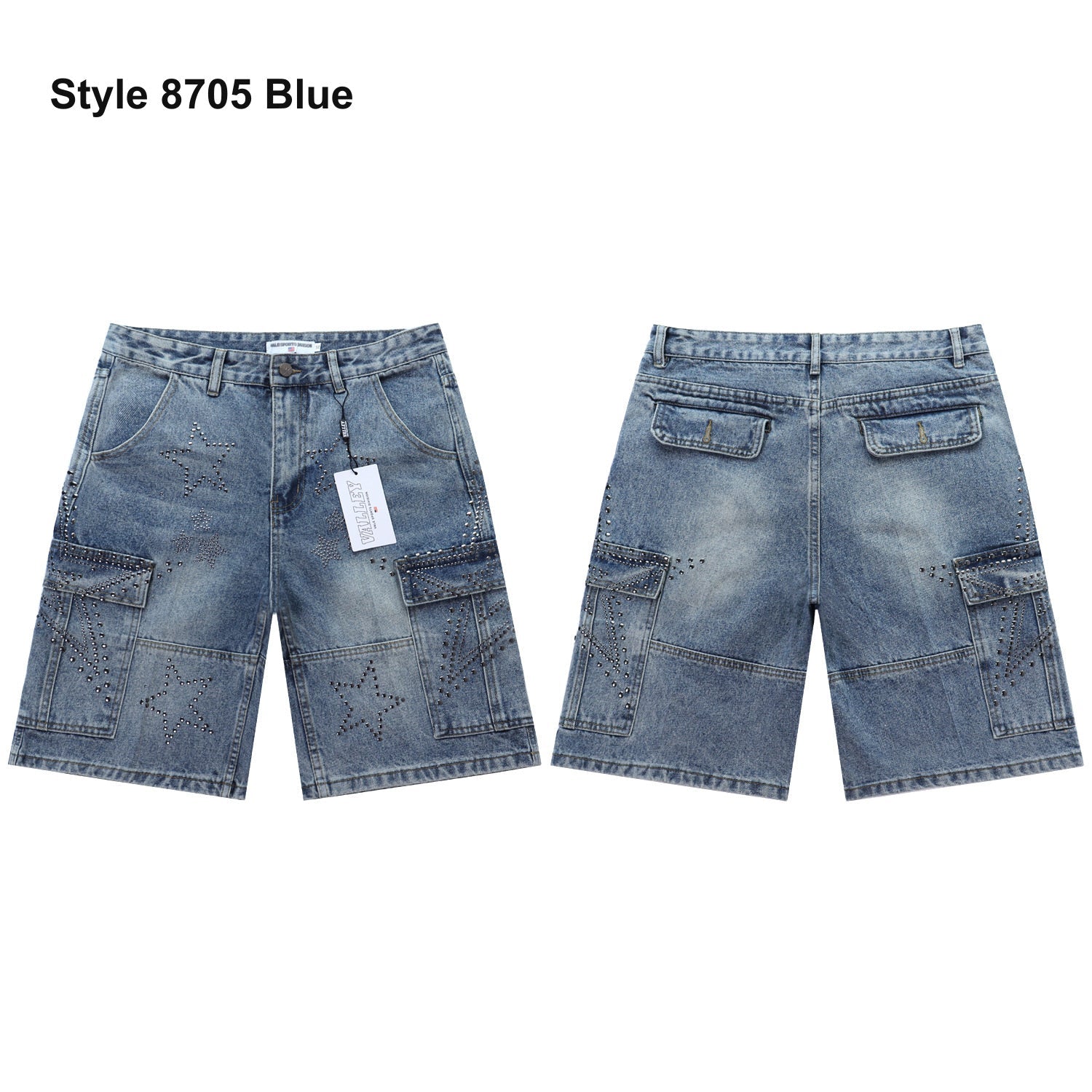 Men's denim shorts – Style 8705 Blue