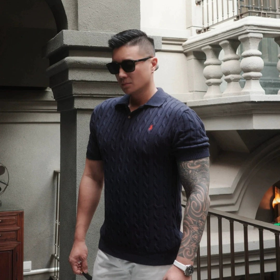 Ralph style pony logo embroidered polo knit g4