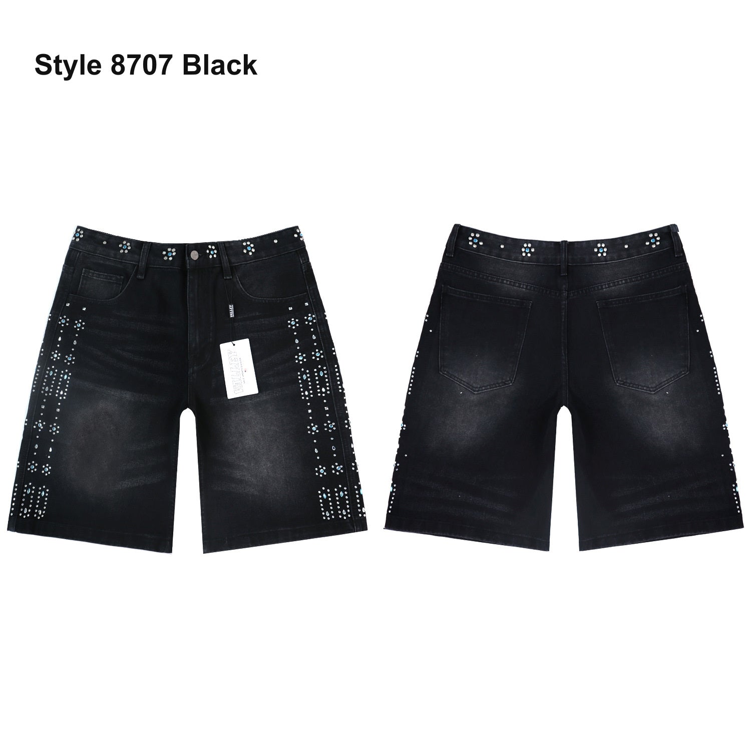 Men's denim shorts – Style 8707 Black