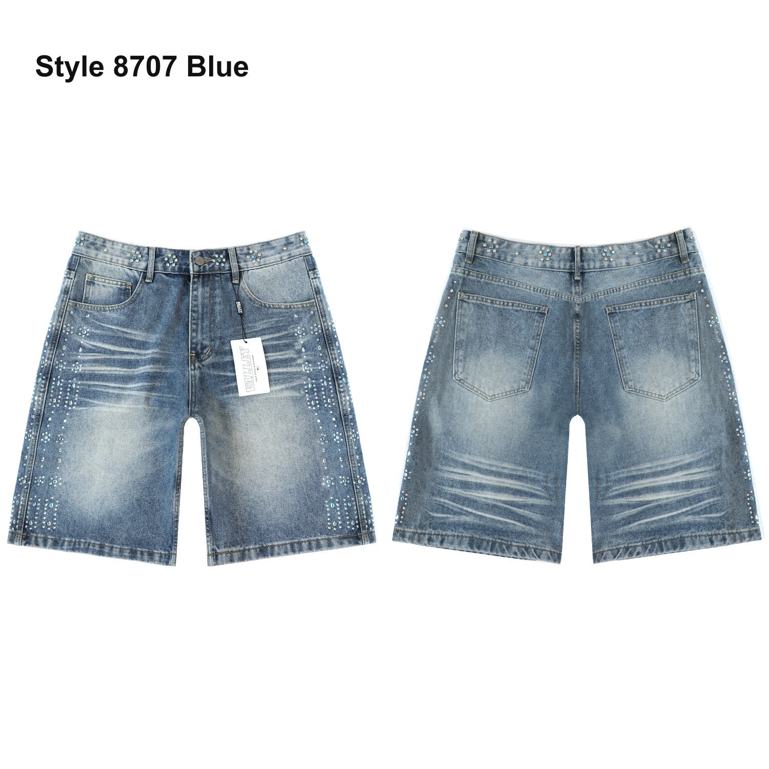 Men's denim shorts – Style 8707 Blue