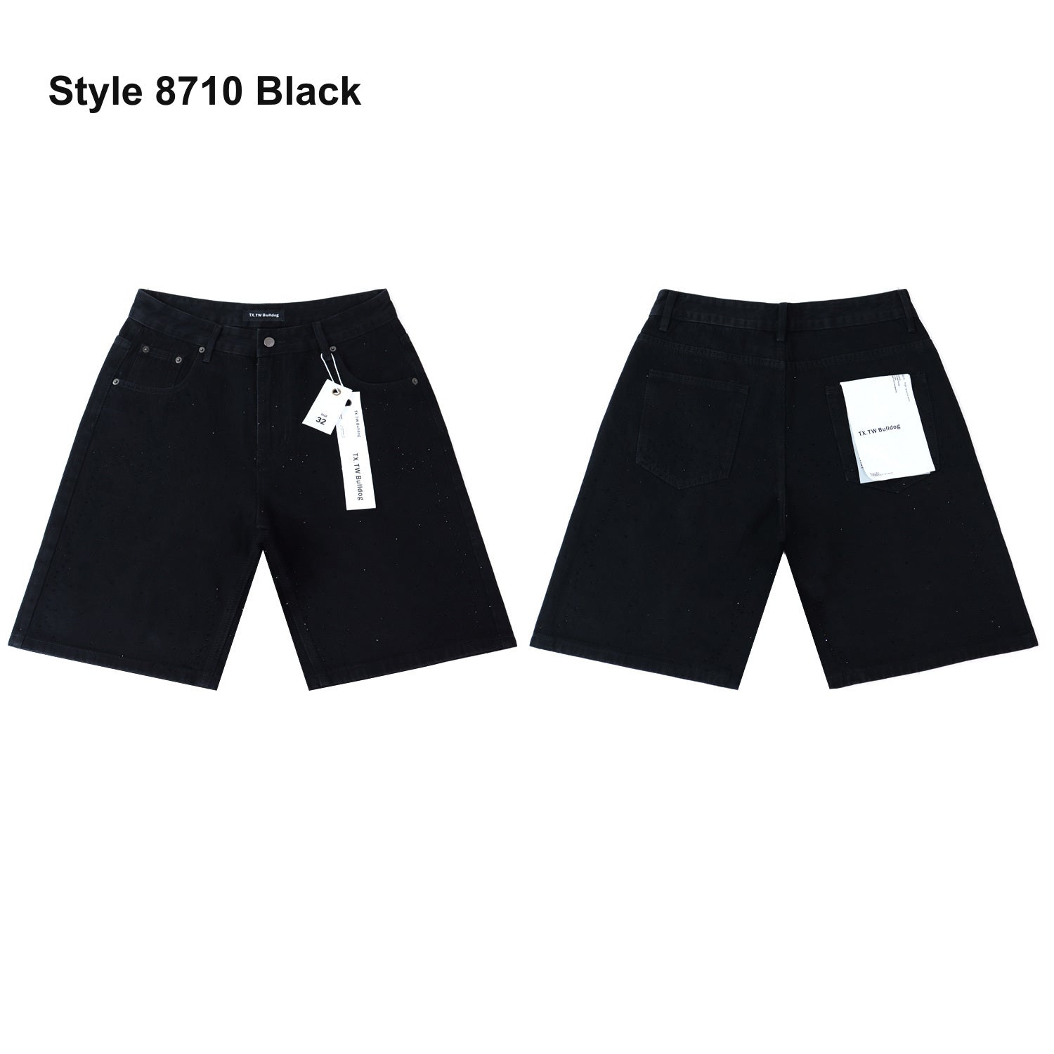 Men's denim shorts – Style 8710 Black