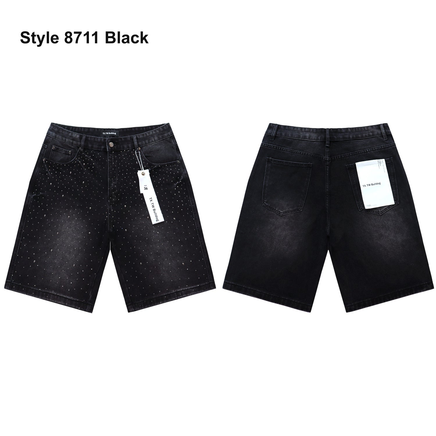 Men's denim shorts – Style 8711 Black