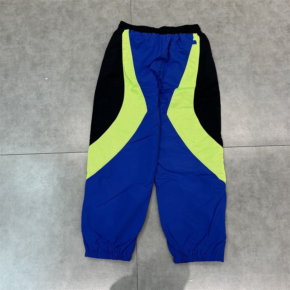 New Corteiz embroidered logo thin long casual sports pants with zipper spring suit