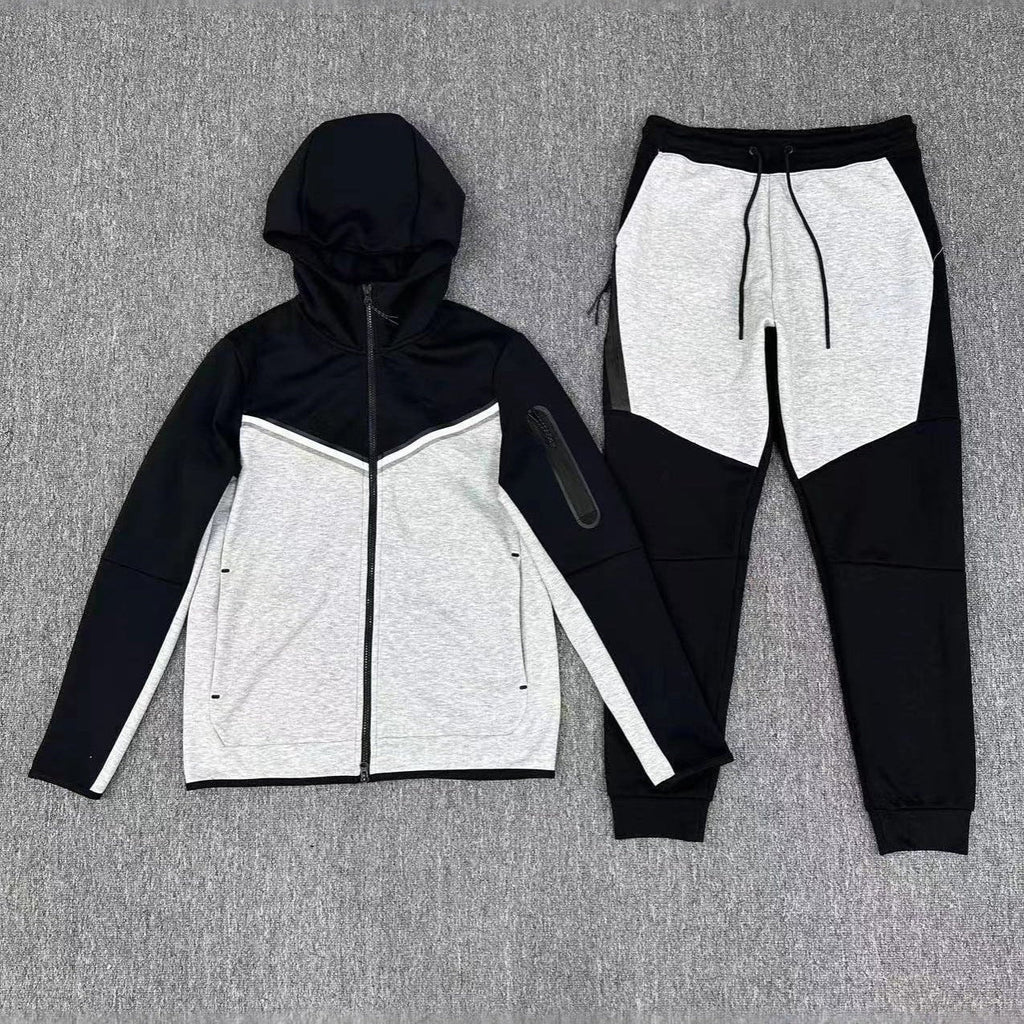 GMabcd 2025 casual sports hooded men's slim fit suit jacket with side zipper