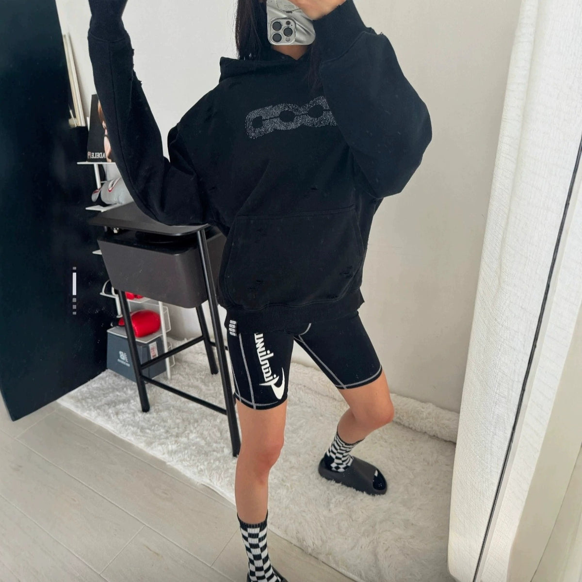 GOODBRAND diamond ripped hoodie unisex g3