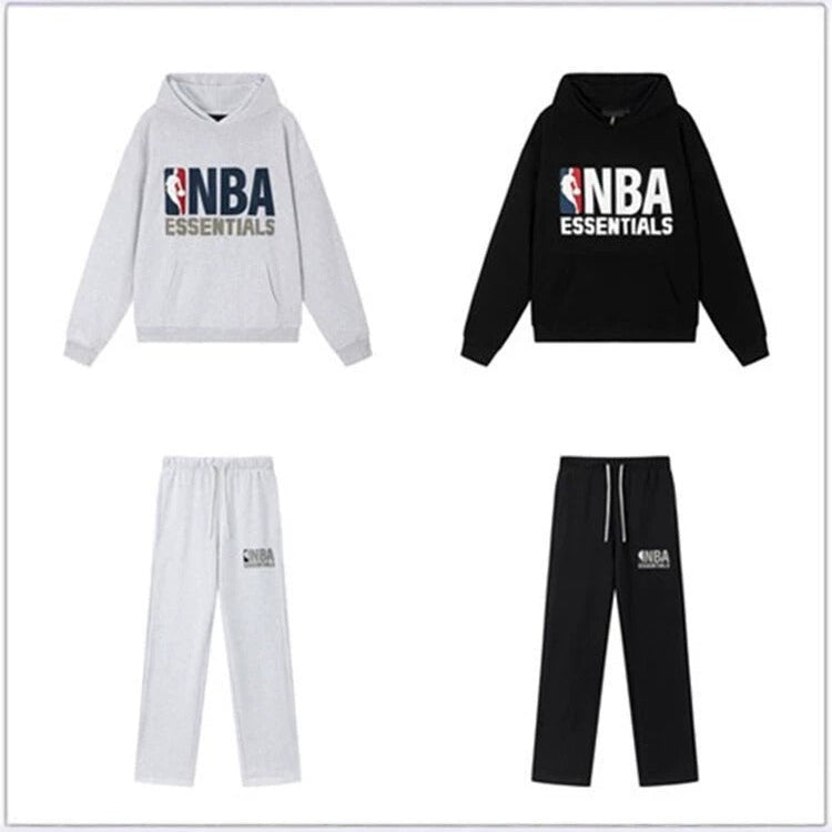 FOG flocked letter hoodie sweatshirt set g1