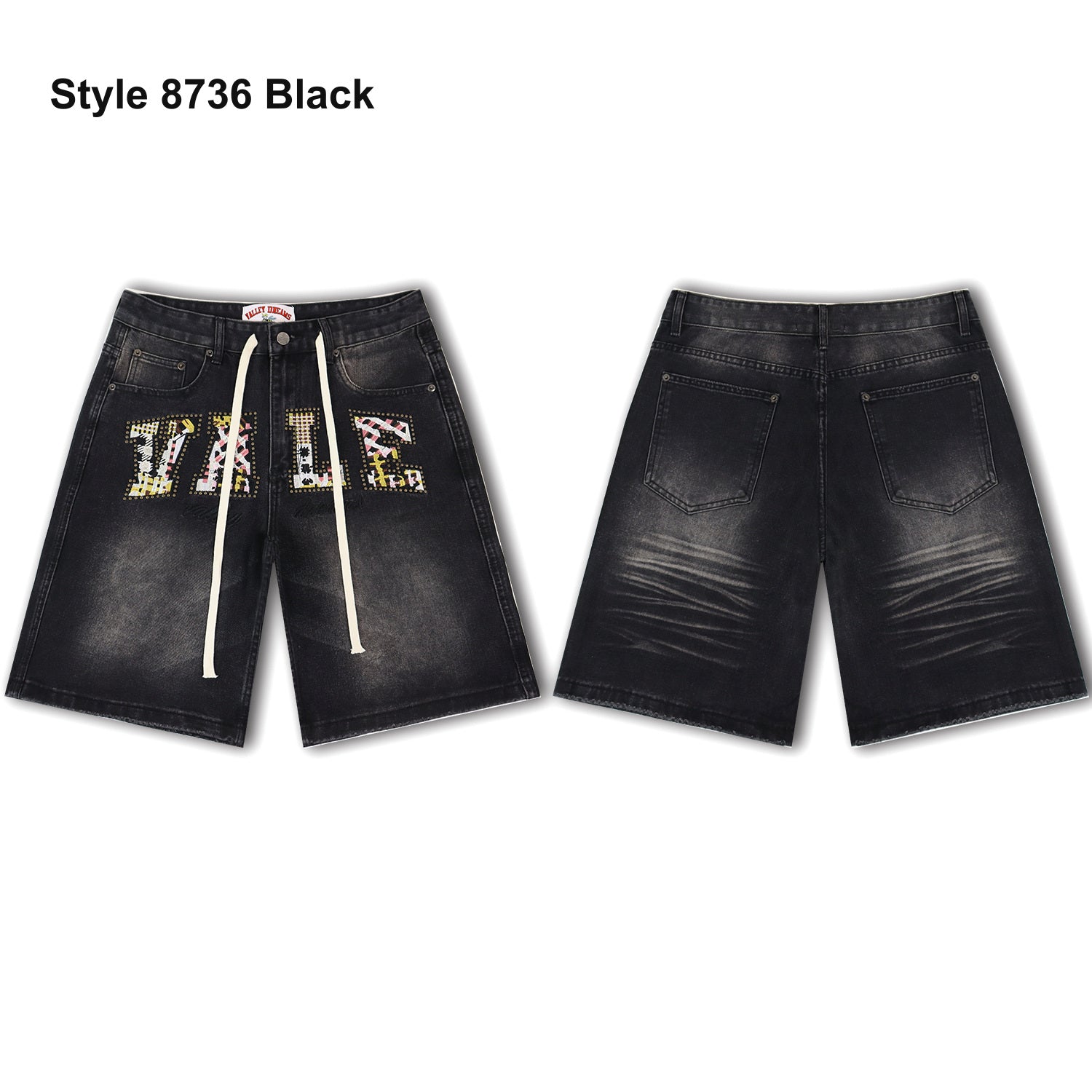 Men's denim shorts – Style 8736 Black