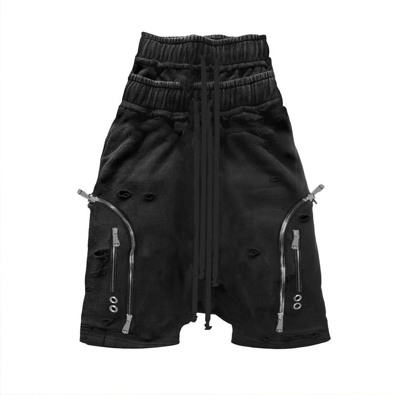 Dark gothic fake two piece double waist y2k pants g4