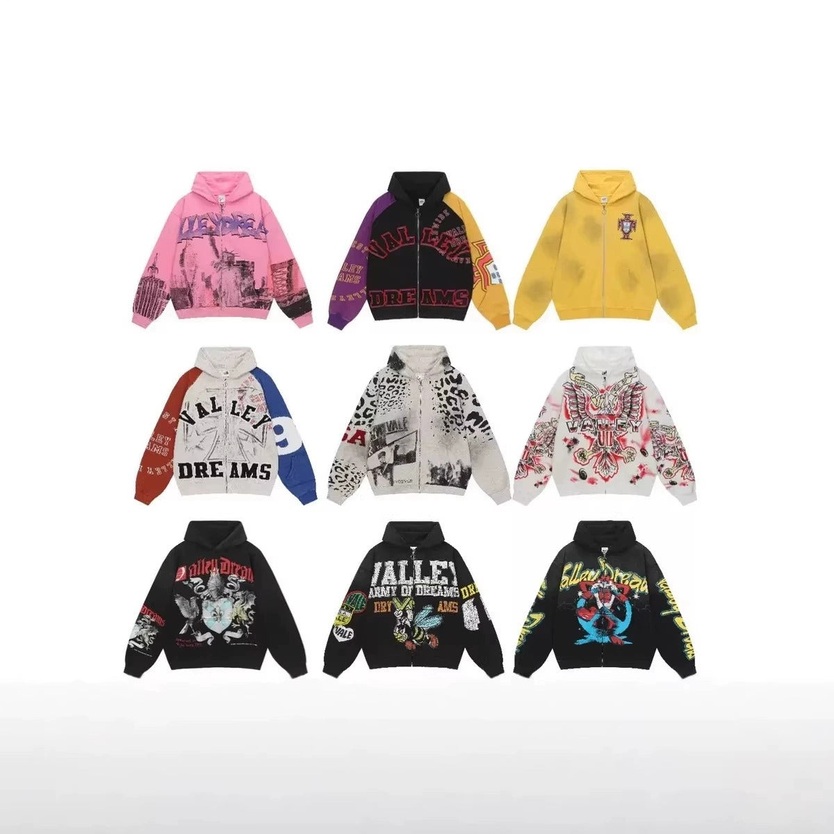 Street hip hop washed retro cotton sweatshirt g1