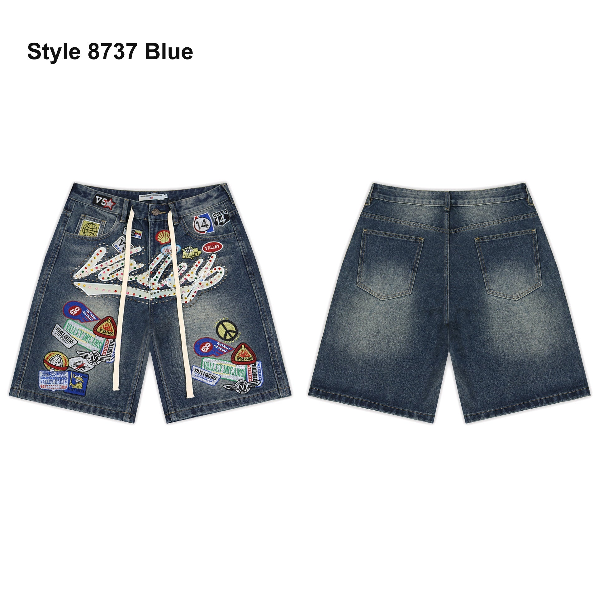 Men's denim shorts – Style 8737 Blue