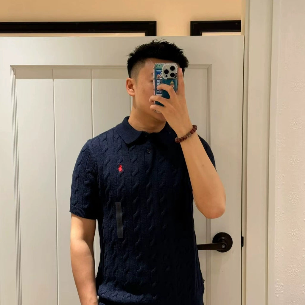 Ralph style pony logo embroidered polo knit g2