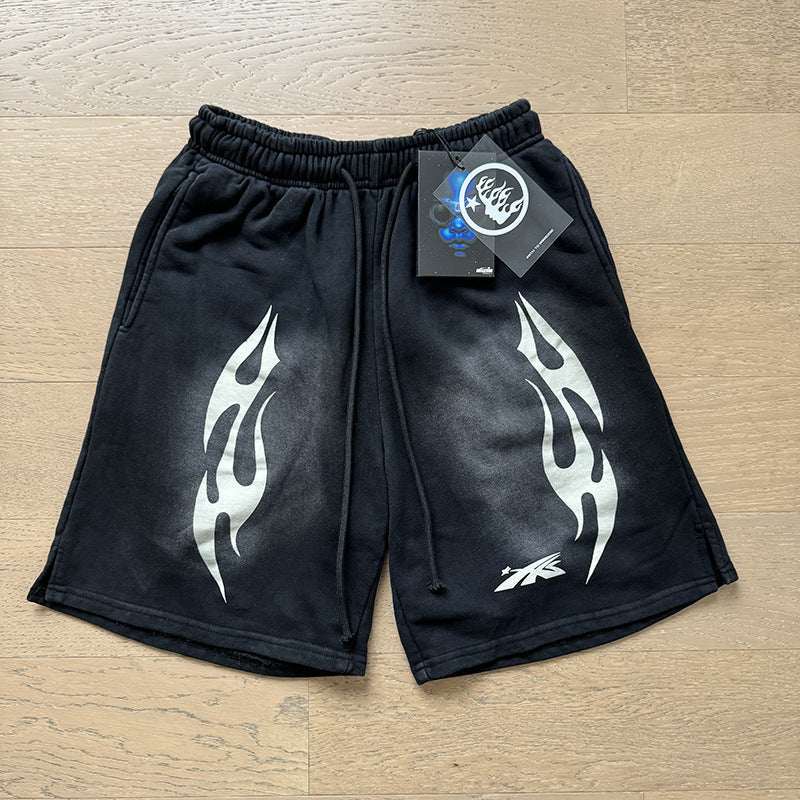 Washed Vintage Casual Shorts 2026 Summer New European and American Trendy Brand Five-Point Shorts（2）