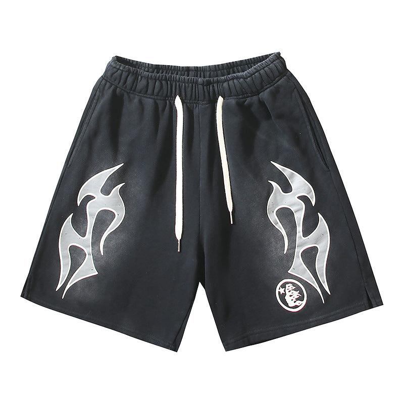 Washed Vintage Casual Shorts 2026 Summer New European and American Trendy Brand Five-Point Shorts
