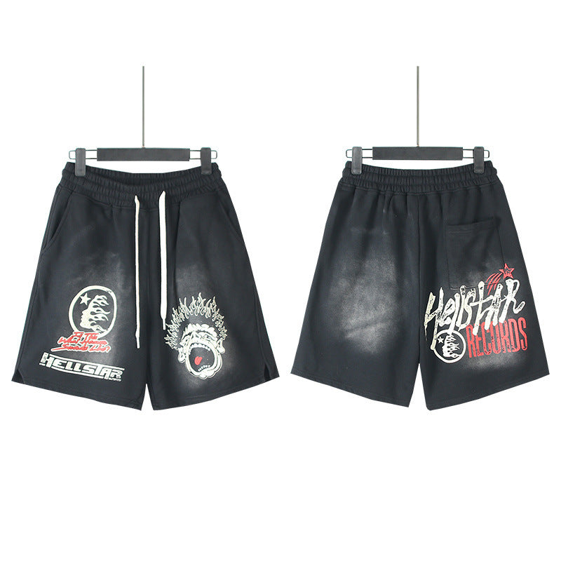 Washed Vintage Casual Shorts 2026 Summer New European and American Trendy Brand Five-Point Shorts