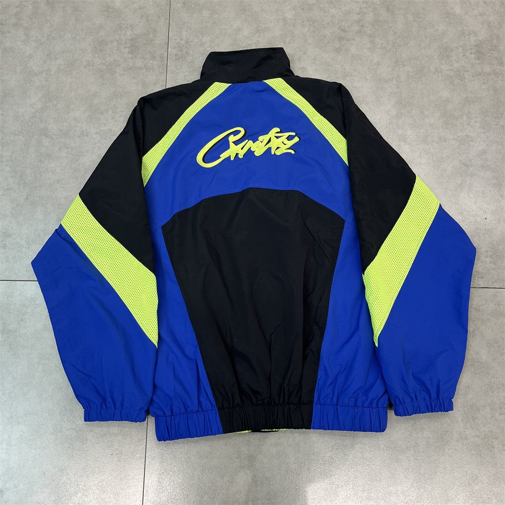 New Corteiz embroidered logo casual sports suit with zipper long pants