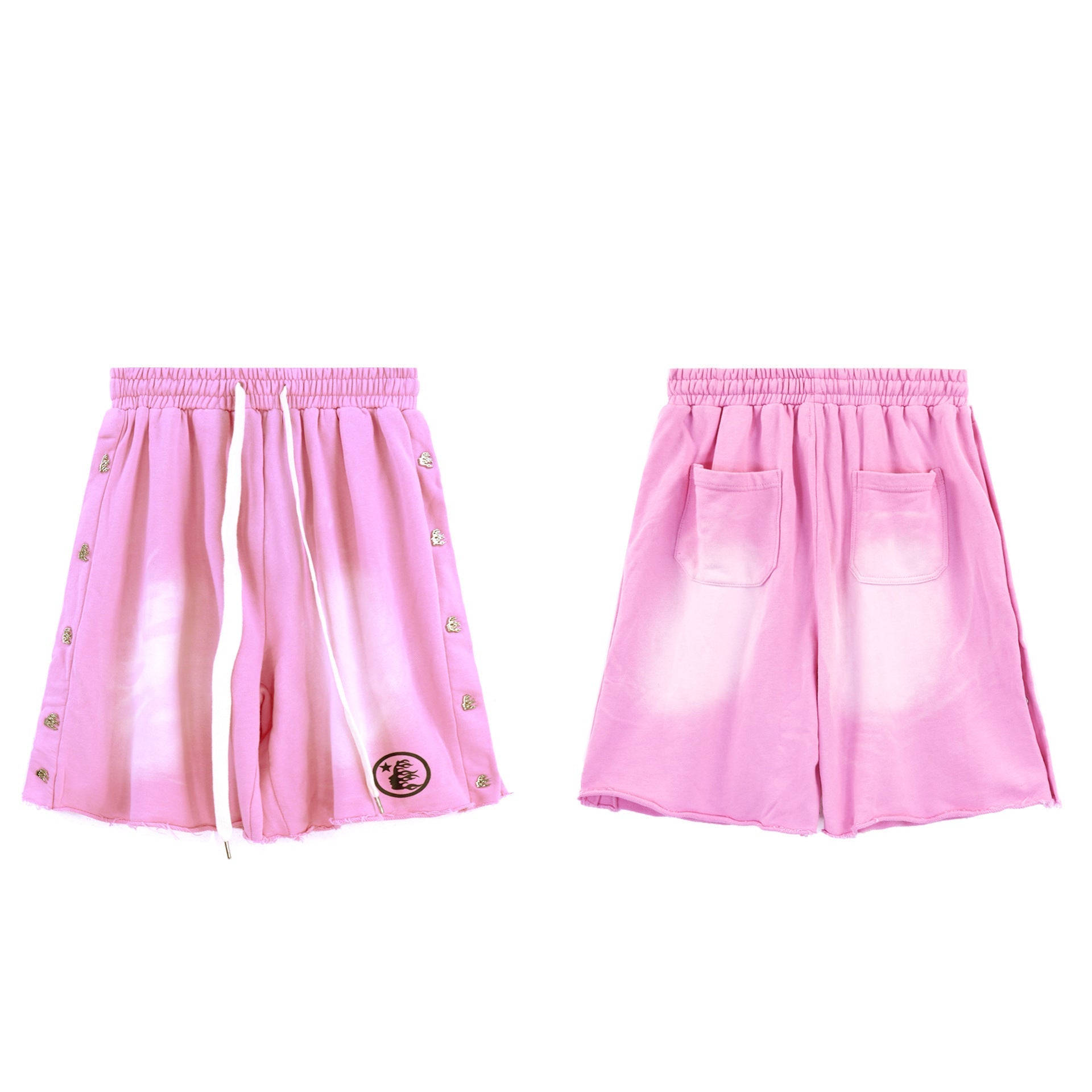 Washed Vintage Casual Shorts 2026 Summer New European and American Trendy Brand Five-Point Shorts