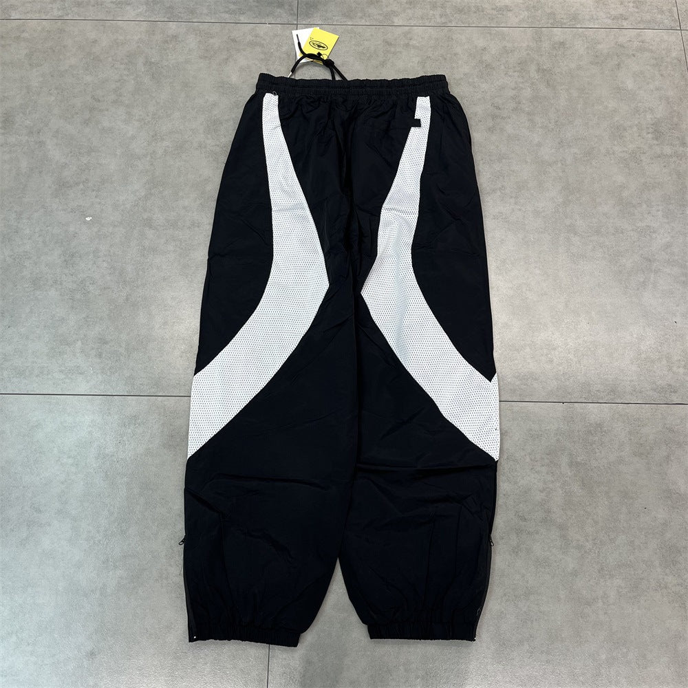New Corteiz suit with embroidered Alcatraz logo, casual sportswear with spring thin long pants and zipper detail