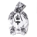 Flocked crown and bee print sweatshirt unisex g5