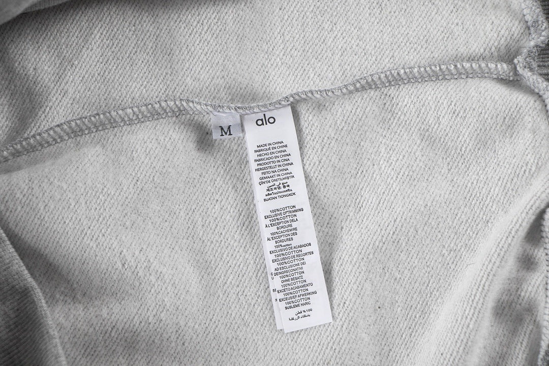 A-L-O Oversized Heavyweight Zip Hoodie Terry Fleece Streetwear Jacket