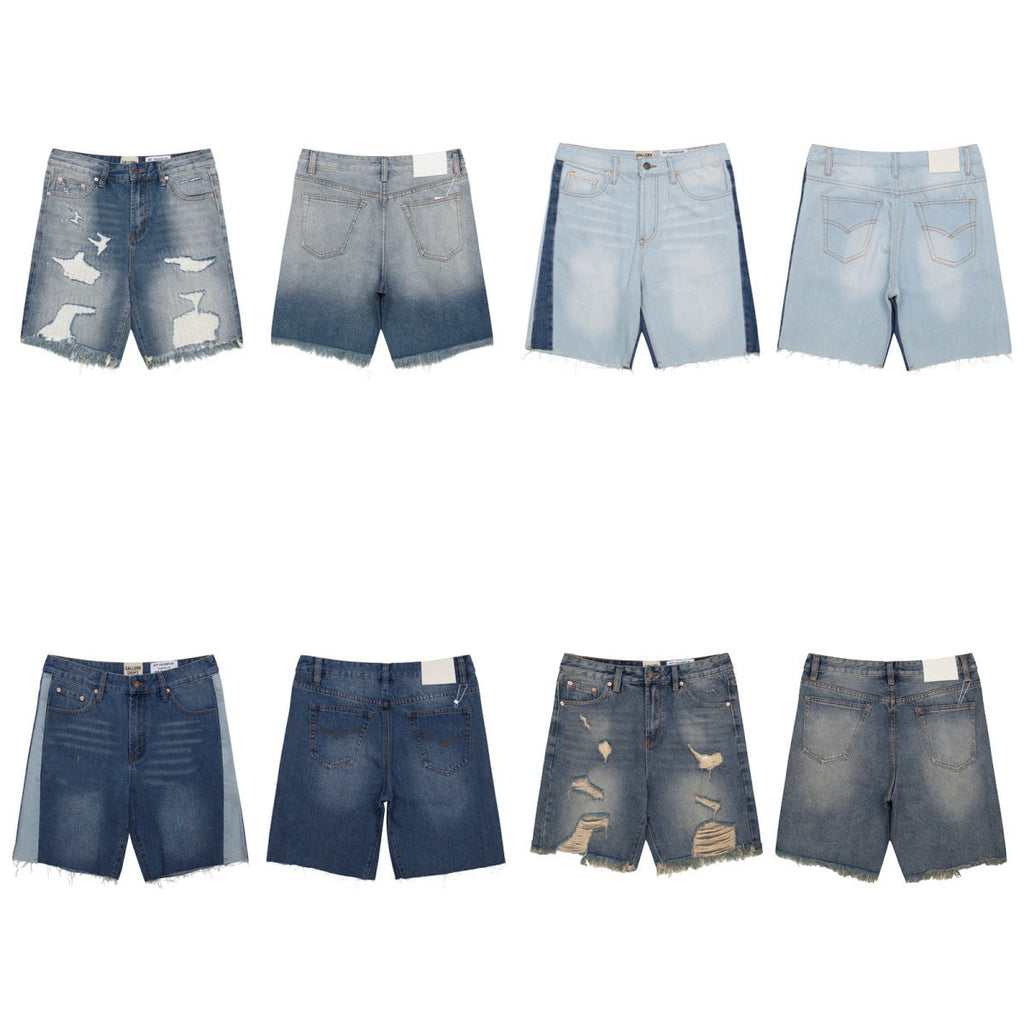 Jeans 2025 Spring and Autumn New Men's plus Size Loose European and American Fashion Street Fashion Shorts