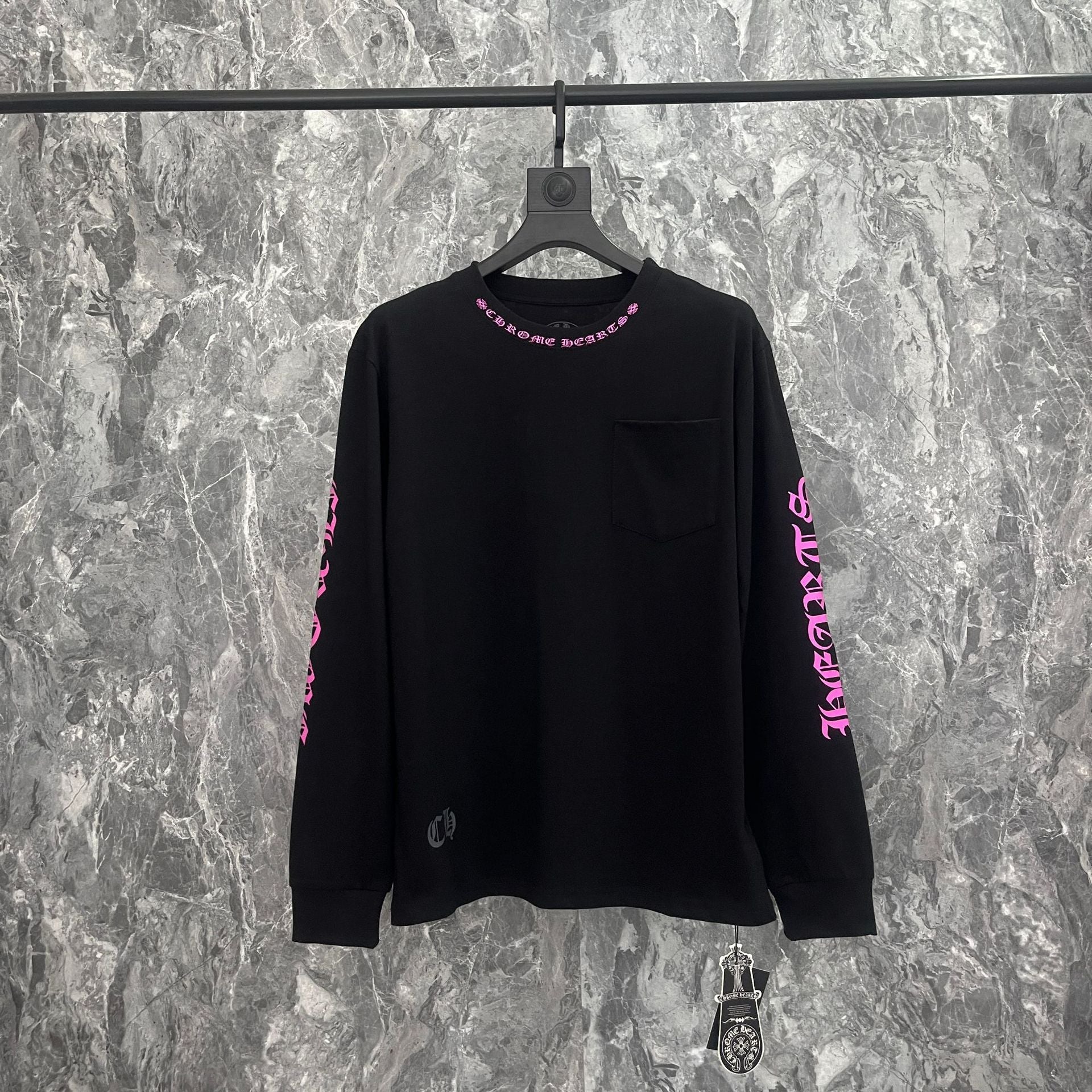 Ch Heart High-Quality Double Yarn Pure Cotton Unisex Printed Long Sleeve T-Shirt
