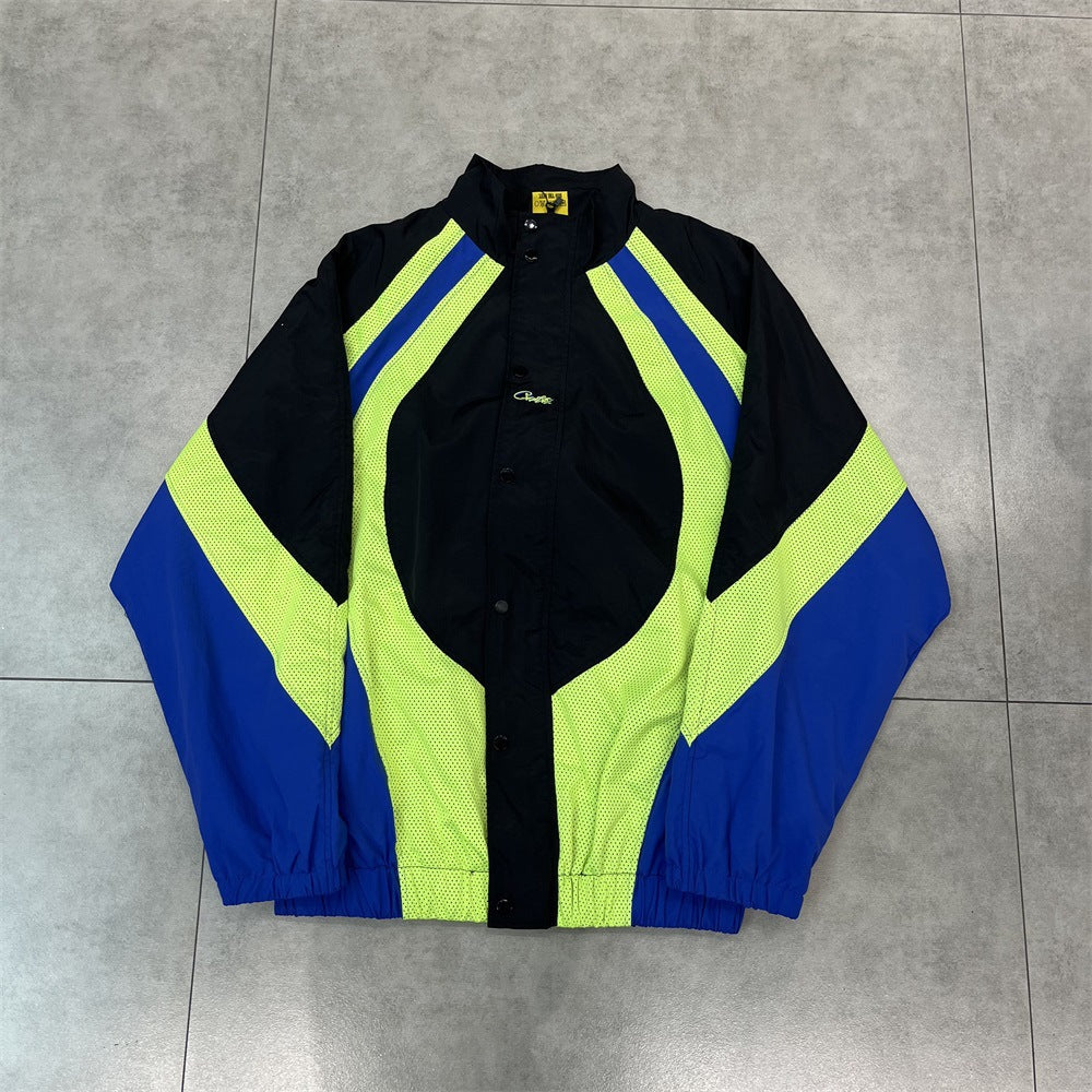 New Corteiz suit with embroidered Alcatraz logo casual sports pants with zipper for spring
