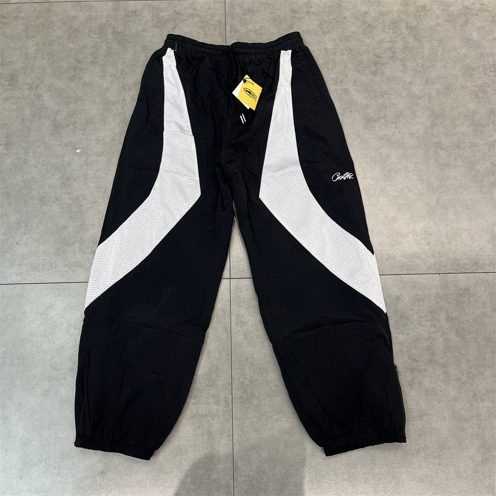 New Corteiz embroidered logo thin spring sports suit with zipper long casual pants