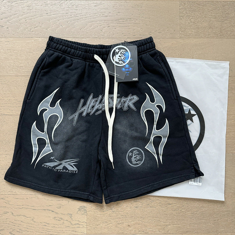 Washed Vintage Casual Shorts 2026 Summer New European and American Trendy Brand Five-Point Shorts