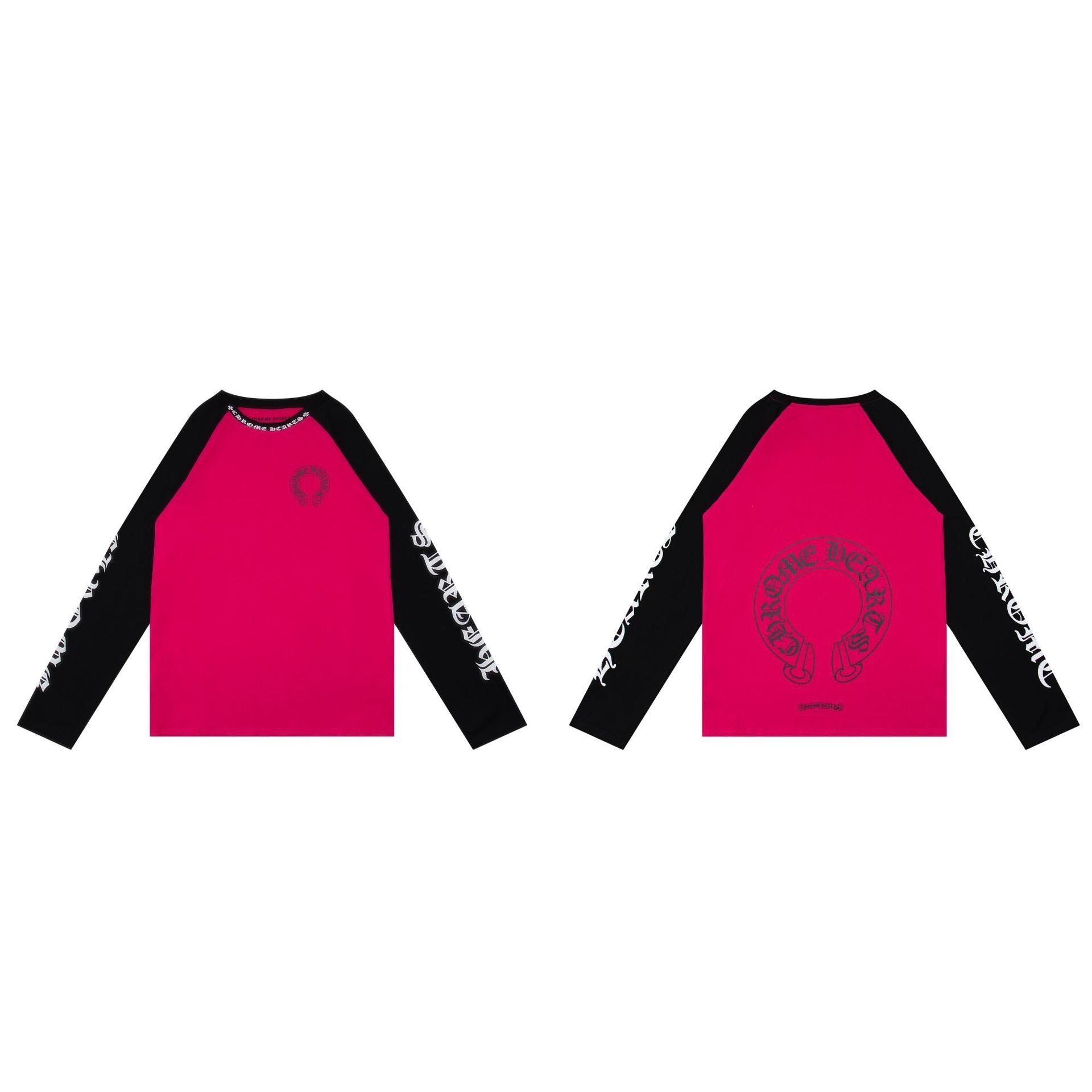 Ch Heart High-Quality Double Yarn Pure Cotton Unisex Printed Long Sleeve T-Shirt