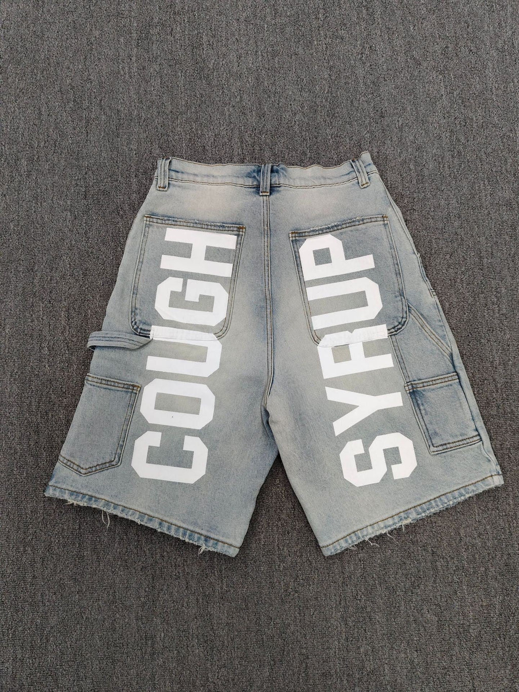 GMABCD letter print denim shorts 9