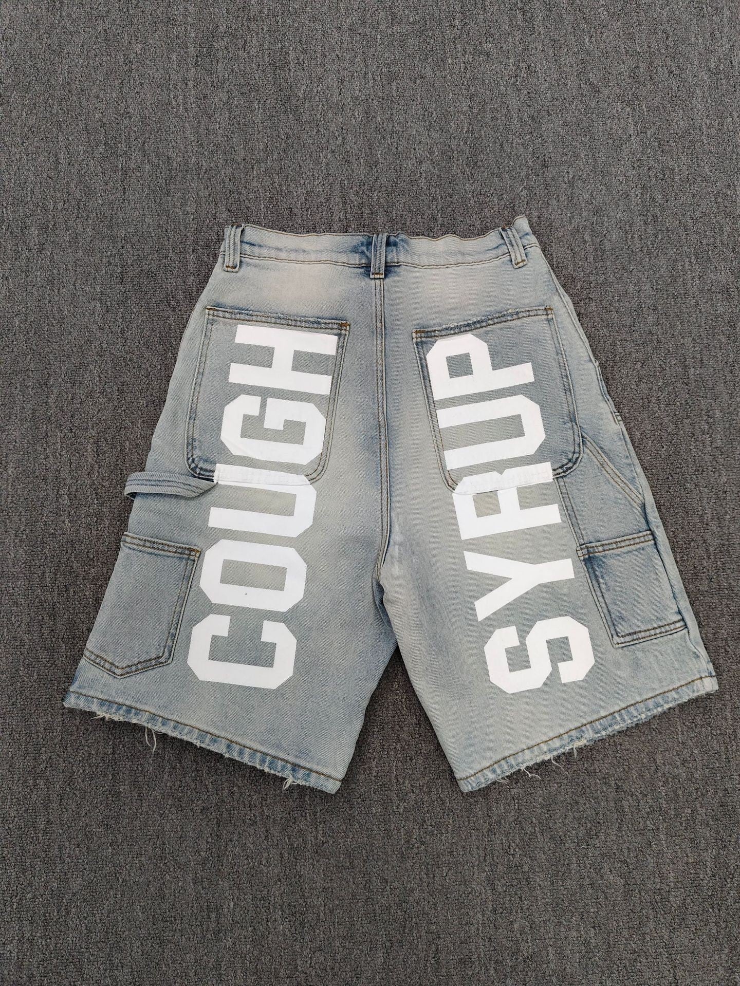 GMABCD letter print denim shorts 9