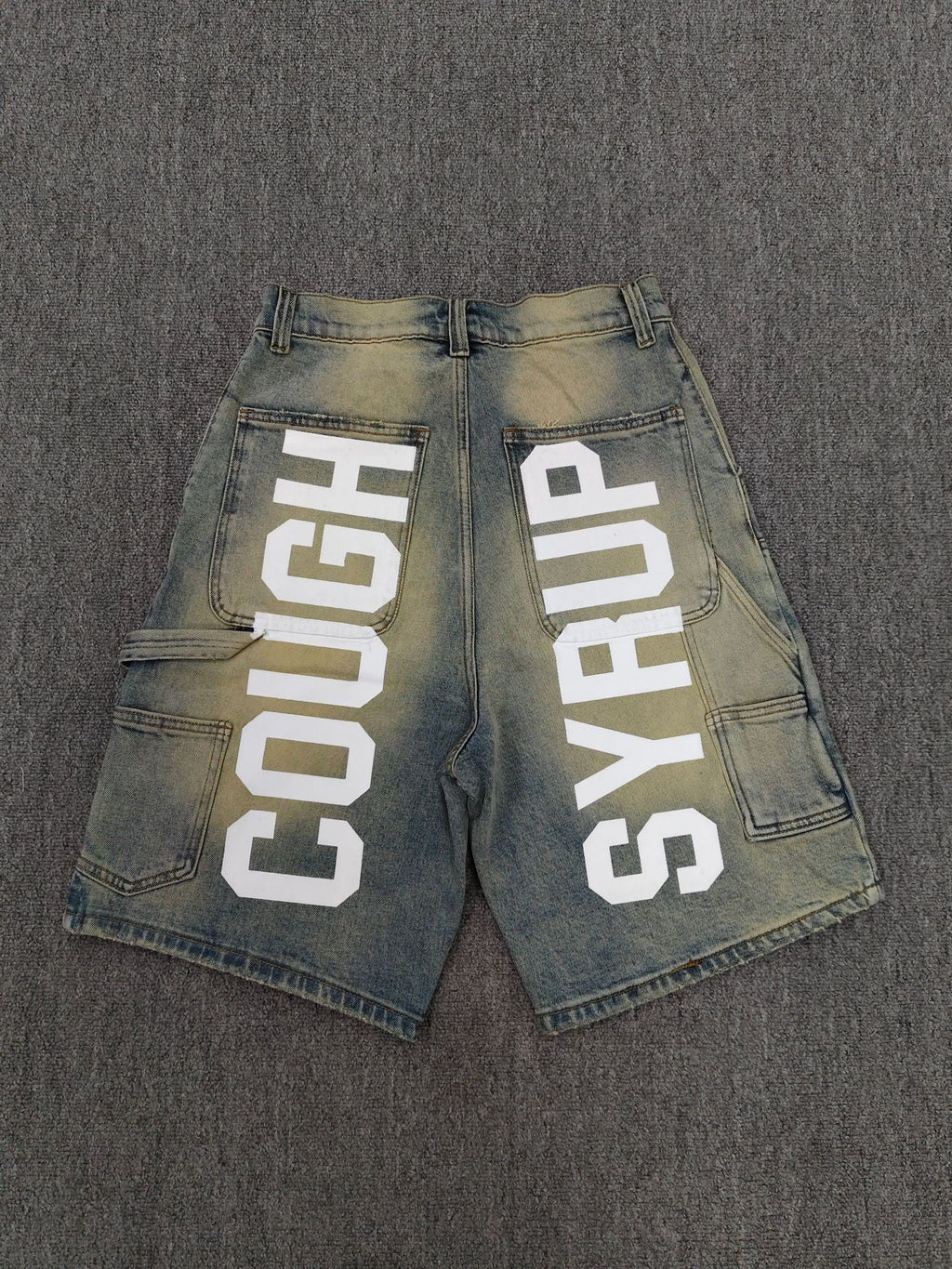 GMABCD letter print denim shorts 7