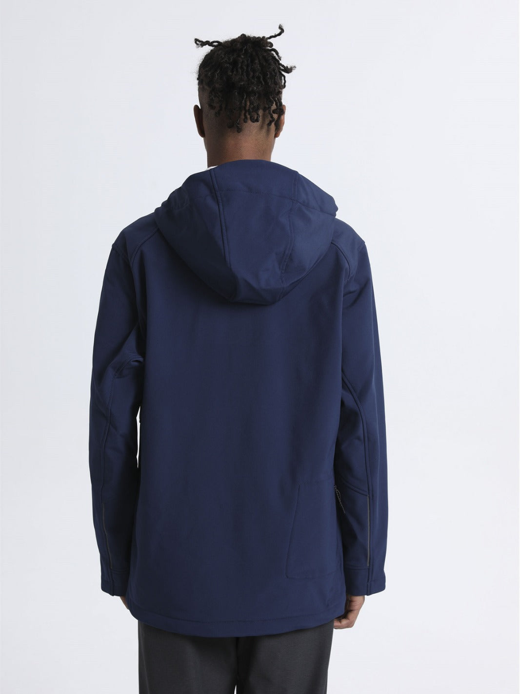 Men's windproof fleece-lined softshell hoodie detail 5