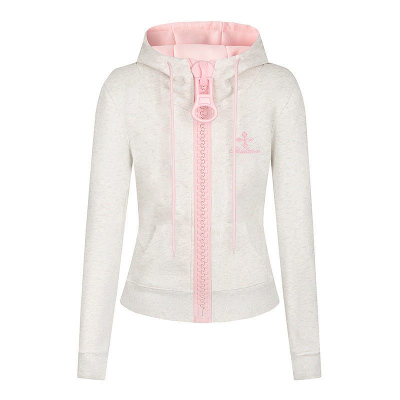 GMabcd zip hoodie detail